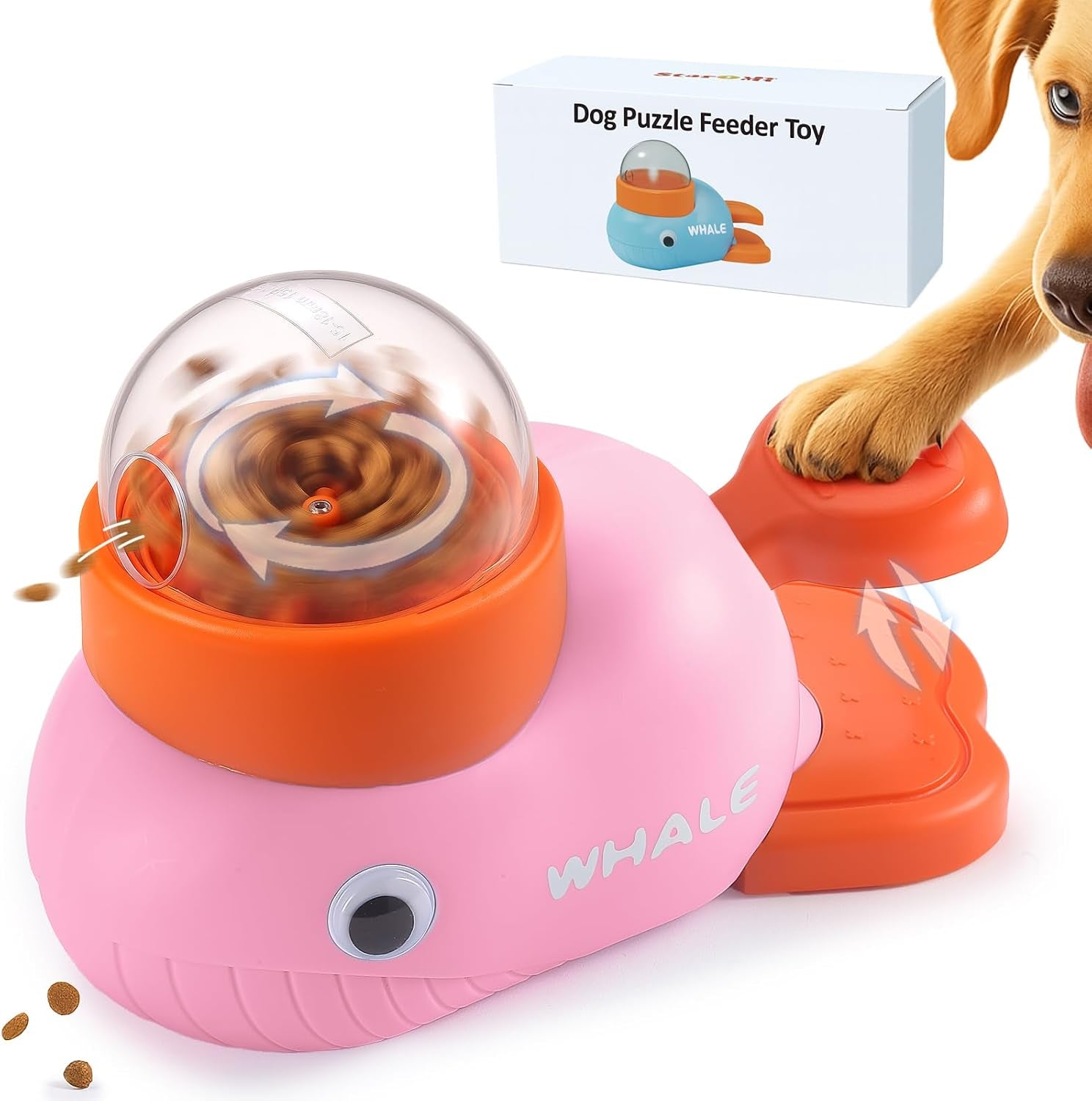 Interactive Dog Toys & Cat Toys for Indoor Cats, Dog Puzzle Toy Slow Feeder Bowl, Puppy Enrichment Toys, Interactive Cat Toys, Dog Feeder Puzzle Toy for Smart Dogs to Keep Them Busy with Silicone Mat