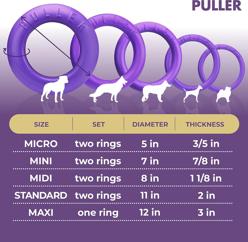 Puller Outdoor Dog Ring Toys - Dog Fetch Toy & Tug of War Dog Toy for Small Medium Large Dogs - Dog Ball & Soft Dog Frisbee Alt - outside Dog Yard Toys - Big Dog Pull Toy - Dog Agility Jumps Tool