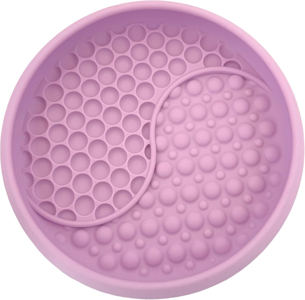 Dog Lick Bowl, Lick Mat for Dogs, Wet Food Cat Slow Feeder, Freeze Bowl, Enrichment & Puzzle Toy for Anxiety Relief, Food-Grade Silicone, Suction Cups, Dishwasher Fit, for All Breed (Light Pink)