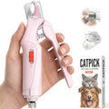 2-In-1 Cat Nail Clippers & Dog Nail Clippers Trimmers for Large Medium Small Dogs Cats Claw Trimmer Quick Sensor and Safety Guard USB Rechargeable with 2 LED Lights Dogs Nail Trimmer