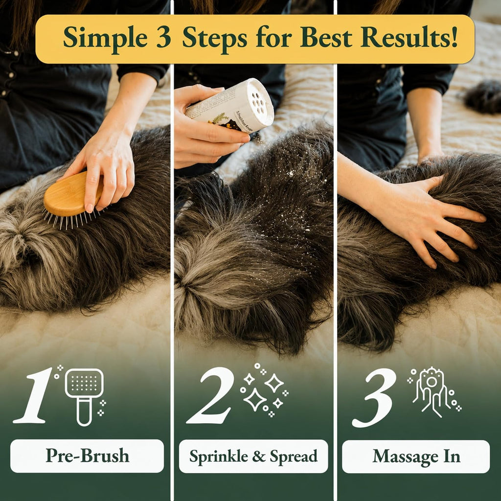 Dry Shampoo for Dogs – Antifungal Itchy Skin & Hot Spot Relief, Yeast Infection & Paw Licking Treatment, Dog Powder with Allergy Support & Odor Relief