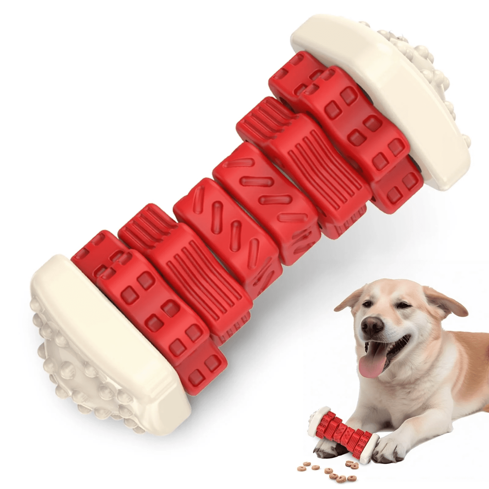 Interactive Dog Chew Toy – Brightly Colored Dog Enrichment Toy for Aggressive Chewers
