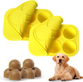 2 Pcs 6 Cavities Large Silicone Molds for Dog Treats with Lids Compatible with Woof Pupsicle Large Refill and Power Chewer Pupsicle, Frozen Dog Treat Holder Woof Dogs Popsicle Toy Treat Maker
