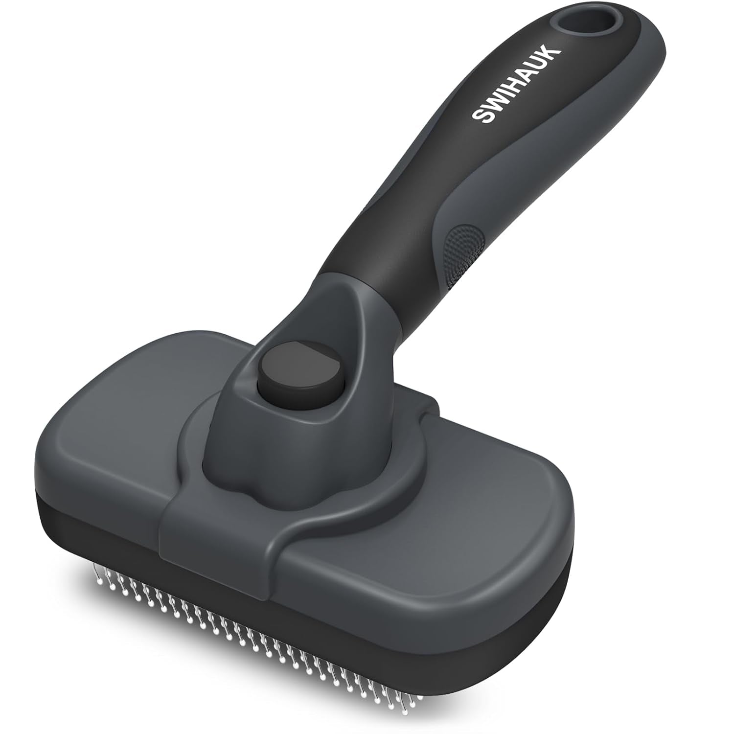 Self Cleaning Slicker Brush for Dogs & Cats, Skin Friendly Pet Grooming for Shedding, Deshedding, and Hair Removal - Puppy Brush for Long Haired Pets, Pet Supplies, Purple