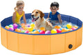 Foldable Dog Pool, Pet Swimming Pool, Pet Outdoor Bathing Tub, Dog Bath, Protective Lining, PVC Collapsible Pool for Dogs, Cats 63"