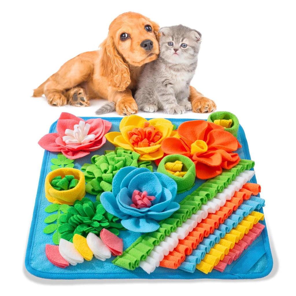 Snuffle Mat for Dogs Slow Feeder Licking Mat for Anxiety Relief Mental Stimulation Foraging Puzzle Toy for Dogs Cats Machine Washable Pet Mat