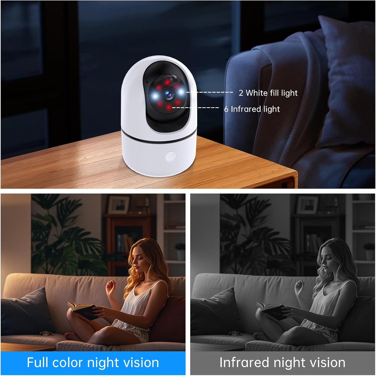 Indoor Camera, 5G&2.4G Wifi Cameras for Home Security Instant 911 Alert, 360° Pan/Tilt Baby Monitor/Dog/Pet Camera, AI Motion Detection, Night Vision