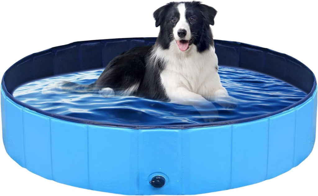 Dog Pool Foldable Dog Pool Pet Pool Swimming Pool Portable Suitable for Indoor and Outdoor Use (40X12In)