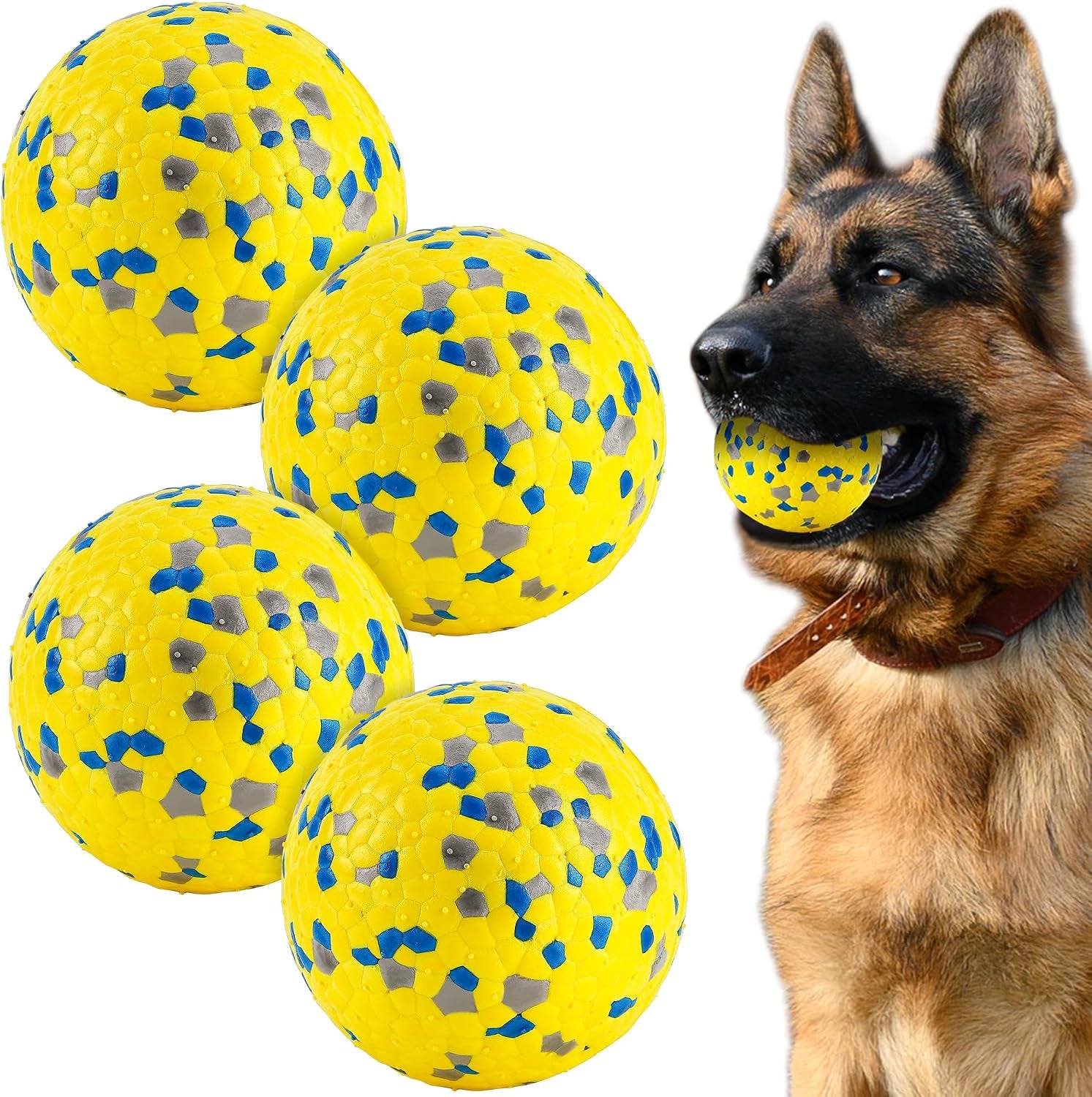 2Pcs Dog Balls, Tennis Balls for Dog Aggressive Chewers, for Large Medium Small Puppy, Training Catch&Fetch, Water Floats Toys, Orange