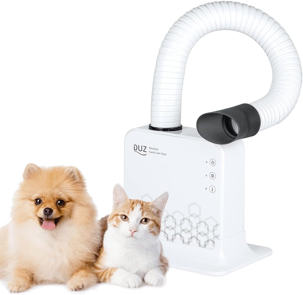 V2 Super Quiet Hands-Free Pet Dryer: Low-Noise Dog Dryer for Grooming, Reduces Labor & Stress, Ideal for Small Dogs and Cats, 1-Year Warranty