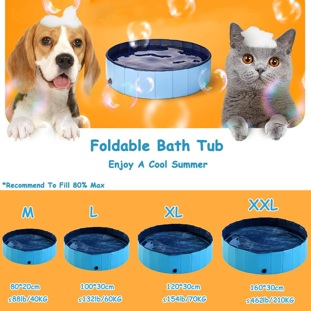 Dog Pool Foldable Dog Pool Pet Pool Swimming Pool Portable Suitable for Indoor and Outdoor Use (40X12In)
