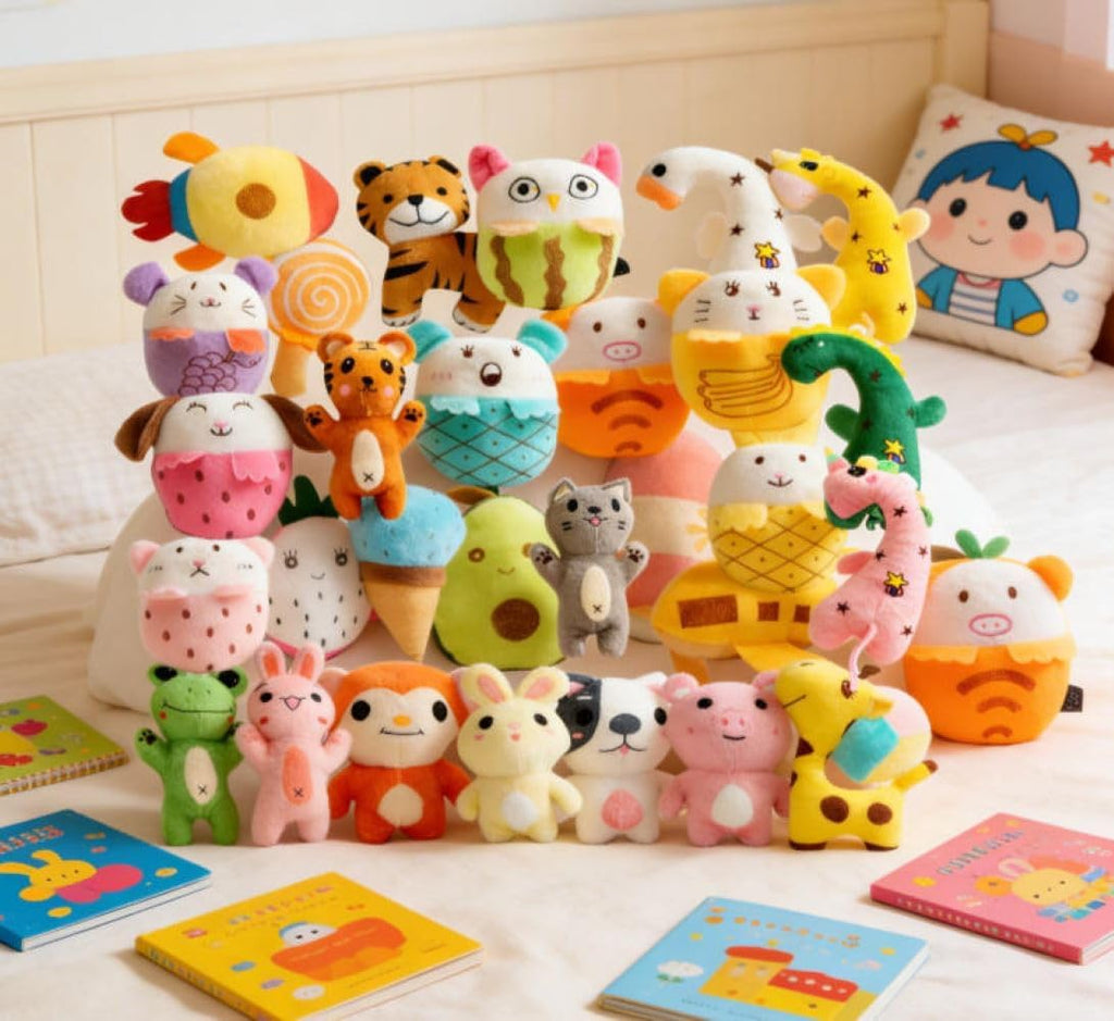 30 Pcs Dog Squeaky Toys, Cute Plush Small Dog Toys with Squeakers, Interactive Puppy Chew Toys for Small Medium Dogs to Keep Them Busy