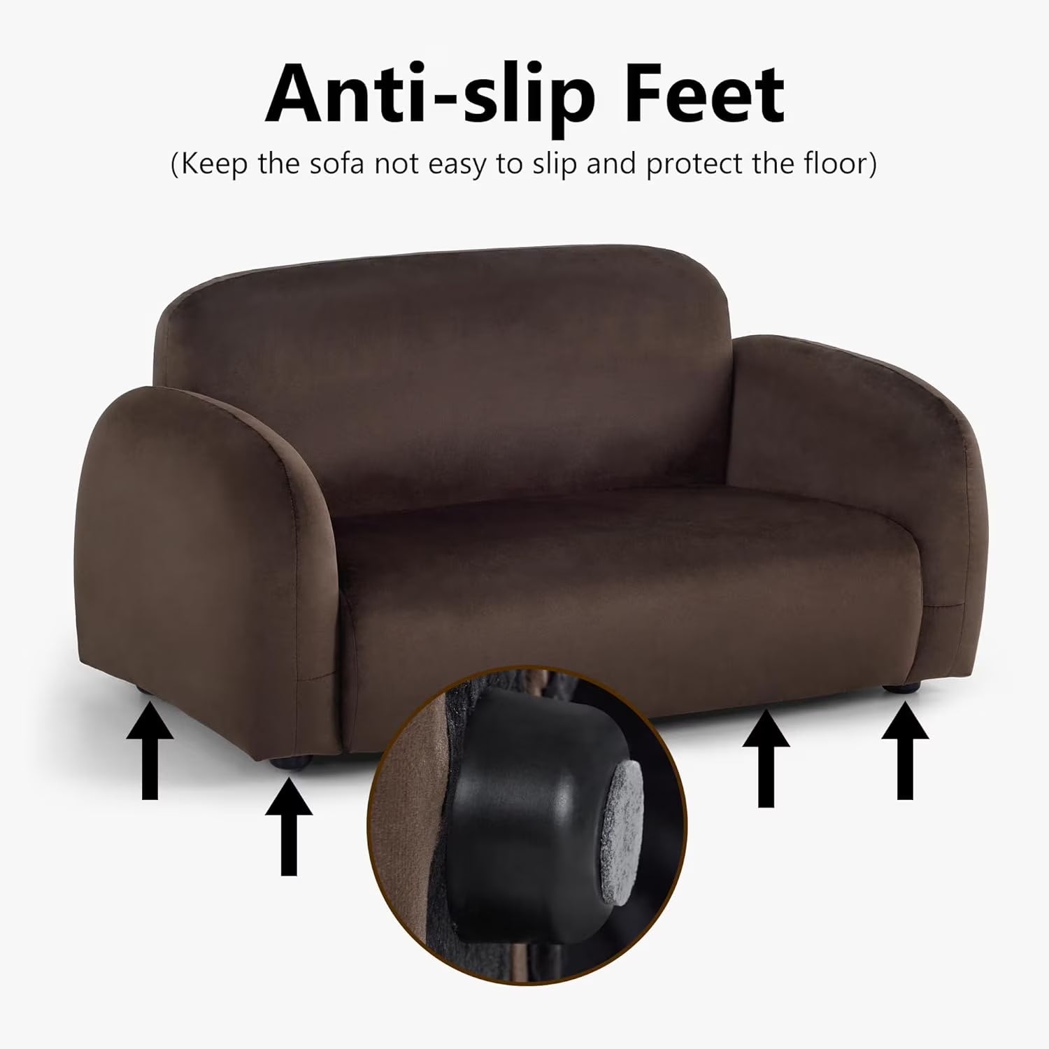 Dog Sofa with Anti-Slip Feet, 40" X 24.8" Pet Couch for Small Medium Dogs