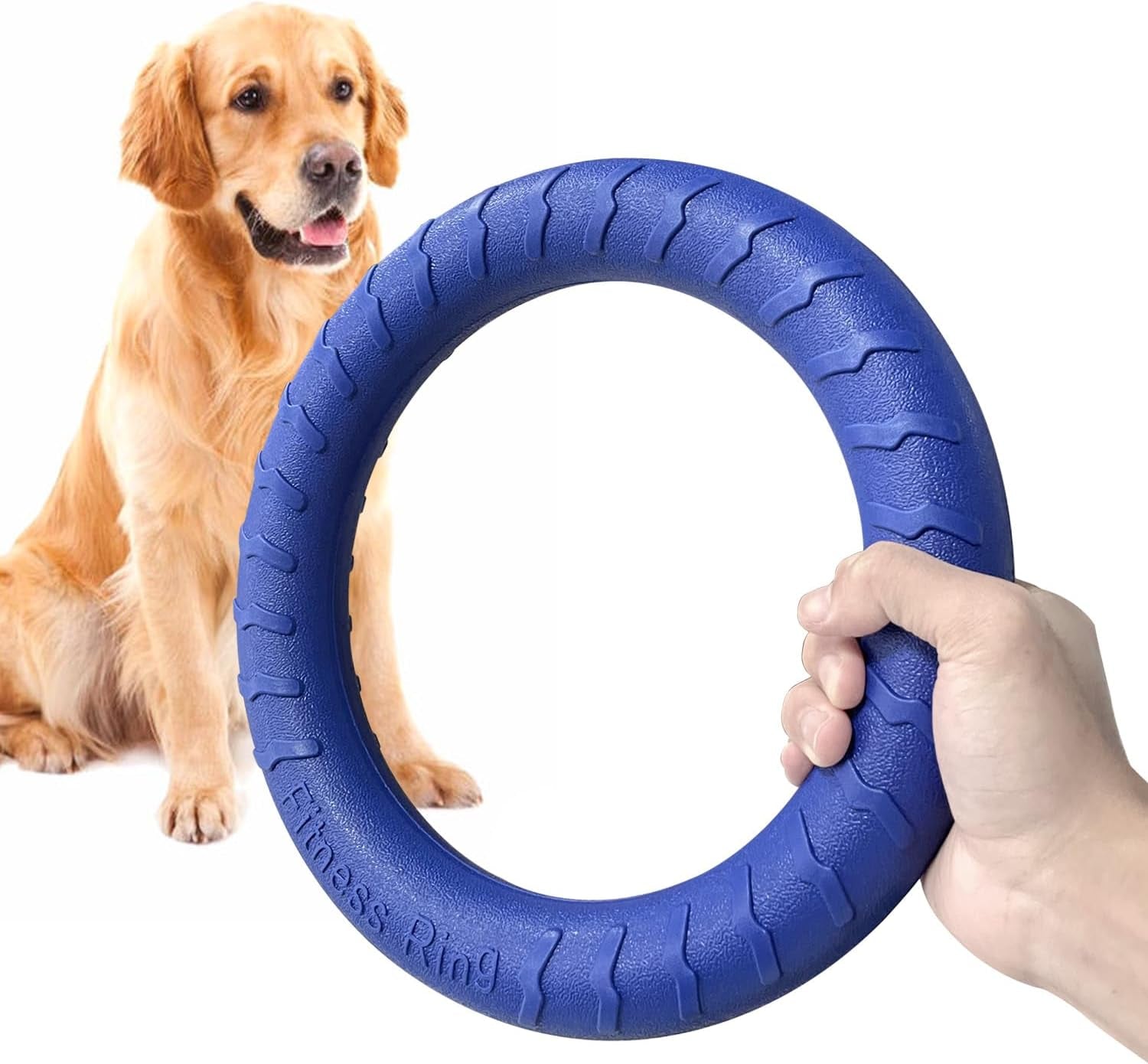 XL Large Indestructible Dog Toys, Dog Chew Toys for Aggressive Chewers,Flying Discs for Medium/Large Breeds. Floating Dog Ring Toys for Throwing, Catching, Grabbing. (12 Inch)