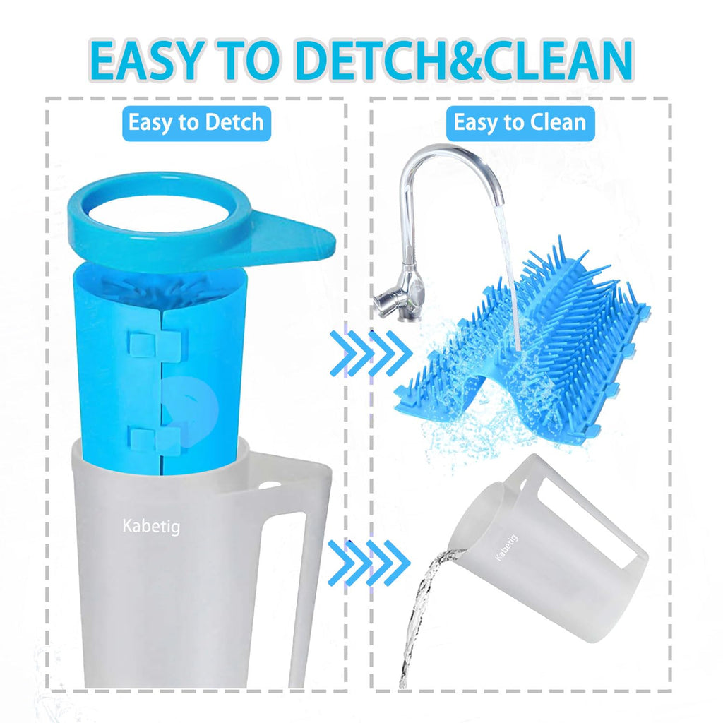 Dog Paw Cleaner with Handle - Foot Washer Cup for Large and Extra Large Breed Dogs