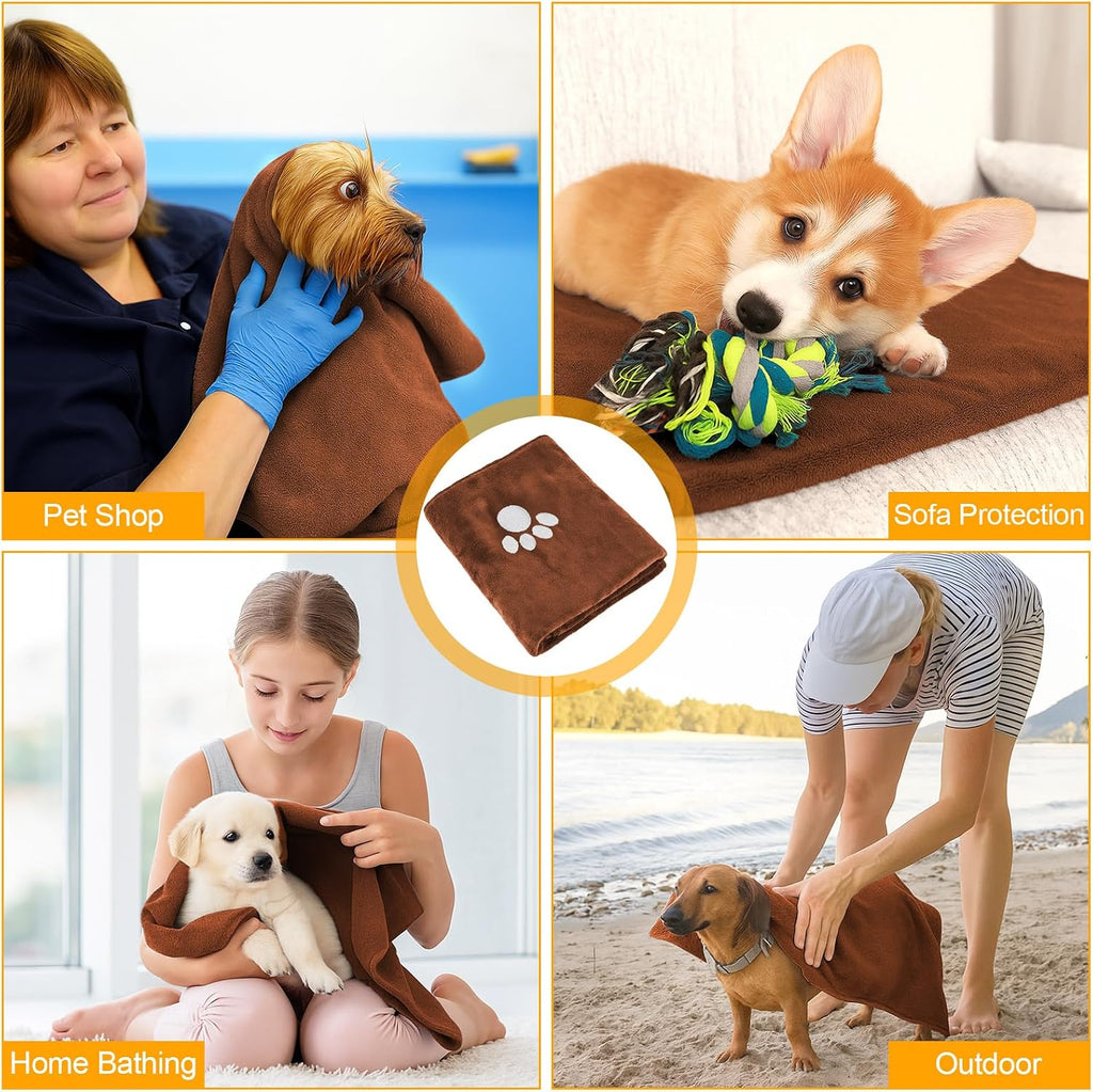 40 X 24 Inch Dog Towels for Drying Dogs, Absorbent Microfiber Dog Towel | Dog Bath Towel. Soft Dog Drying Towel. Dog Shower & Bath Supplies