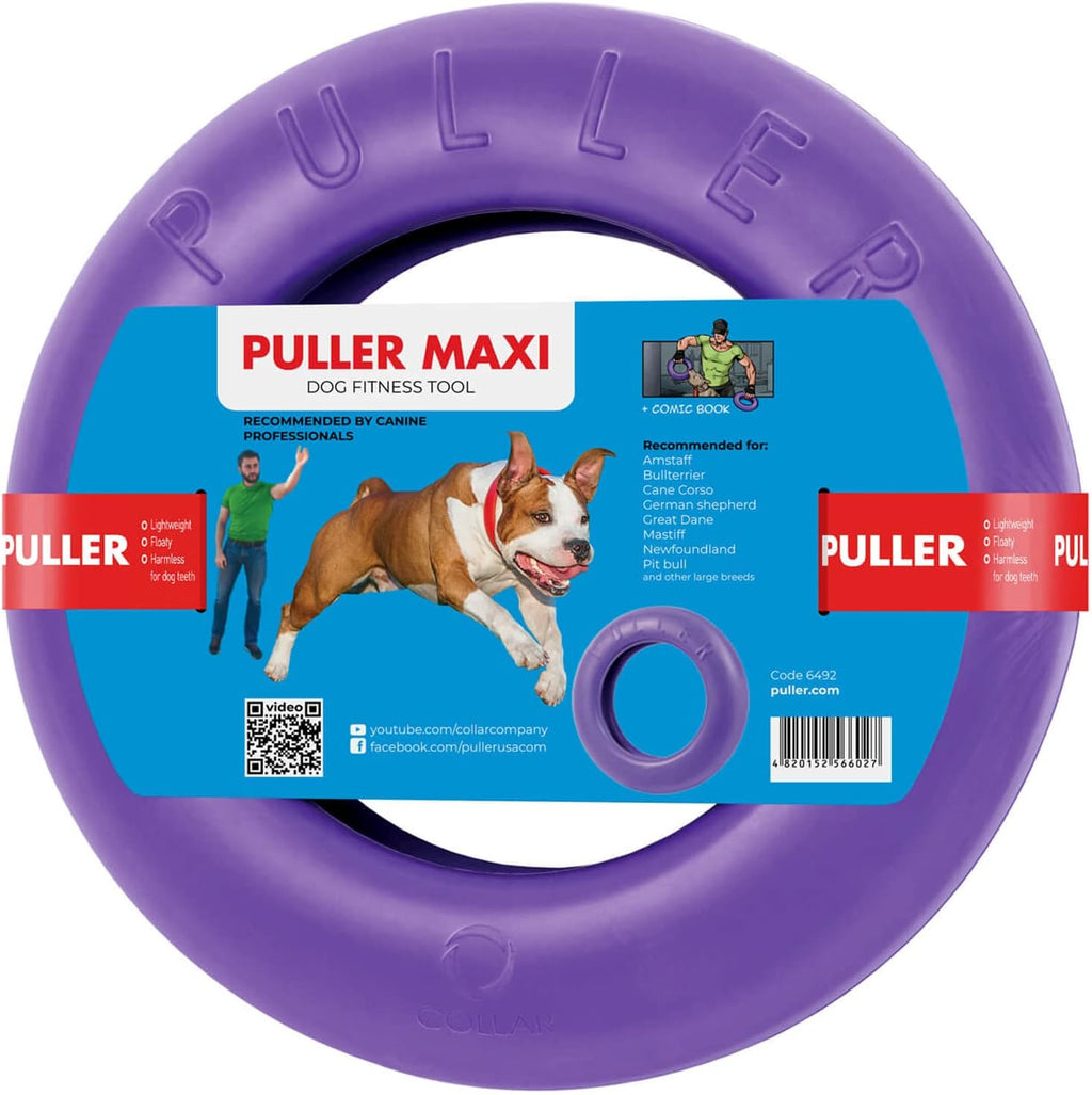 Puller Outdoor Dog Ring Toys - Dog Fetch Toy & Tug of War Dog Toy for Small Medium Large Dogs - Dog Ball & Soft Dog Frisbee Alt - outside Dog Yard Toys - Big Dog Pull Toy - Dog Agility Jumps Tool