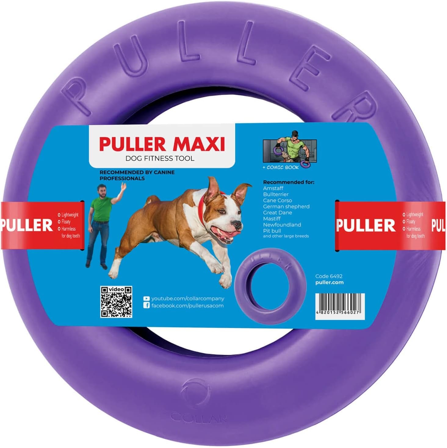 Puller Outdoor Dog Ring Toys - Dog Fetch Toy & Tug of War Dog Toy for Small Medium Large Dogs - Dog Ball & Soft Dog Frisbee Alt - outside Dog Yard Toys - Big Dog Pull Toy - Dog Agility Jumps Tool