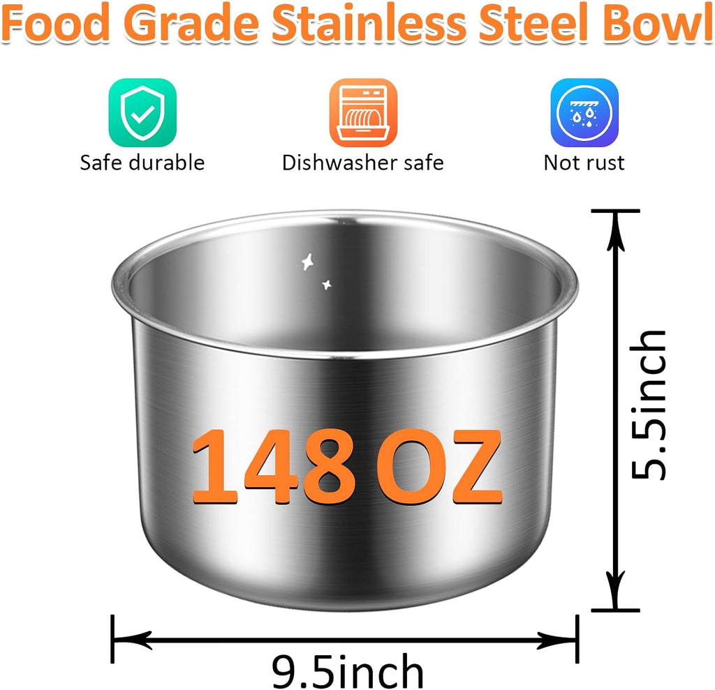 15.4In High Elevated Dog Water Bowls,4.4L No Spill Stainless Steel Bowl | Adjustable Raised Stand,Non-Tip,Non-Slip, Water Dispenser for Large Medium Pets