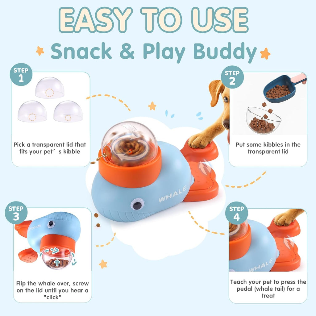 Interactive Dog Toys & Cat Toys for Indoor Cats, Dog Puzzle Toy Slow Feeder Bowl, Puppy Enrichment Toys, Interactive Cat Toys, Dog Feeder Puzzle Toy for Smart Dogs to Keep Them Busy with Silicone Mat