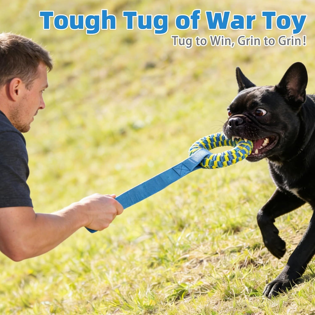 Snuffle Ball for Dogs, Interactive Dog Puzzle Toy for Smart Dogs Treat Dispensing, Durable Tug of War Dog Chew Toys for Small Medium Large Dogs, Multi-Functional Floating Pool Pet Toys Indoor Outdoor