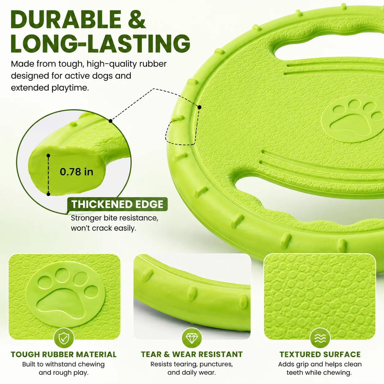 EVA Flying Disc Dog Training Toy Puppy Outdoor Interactive Game Playing Supplies Pet Chewing Flying Saucer Floating Water Toy