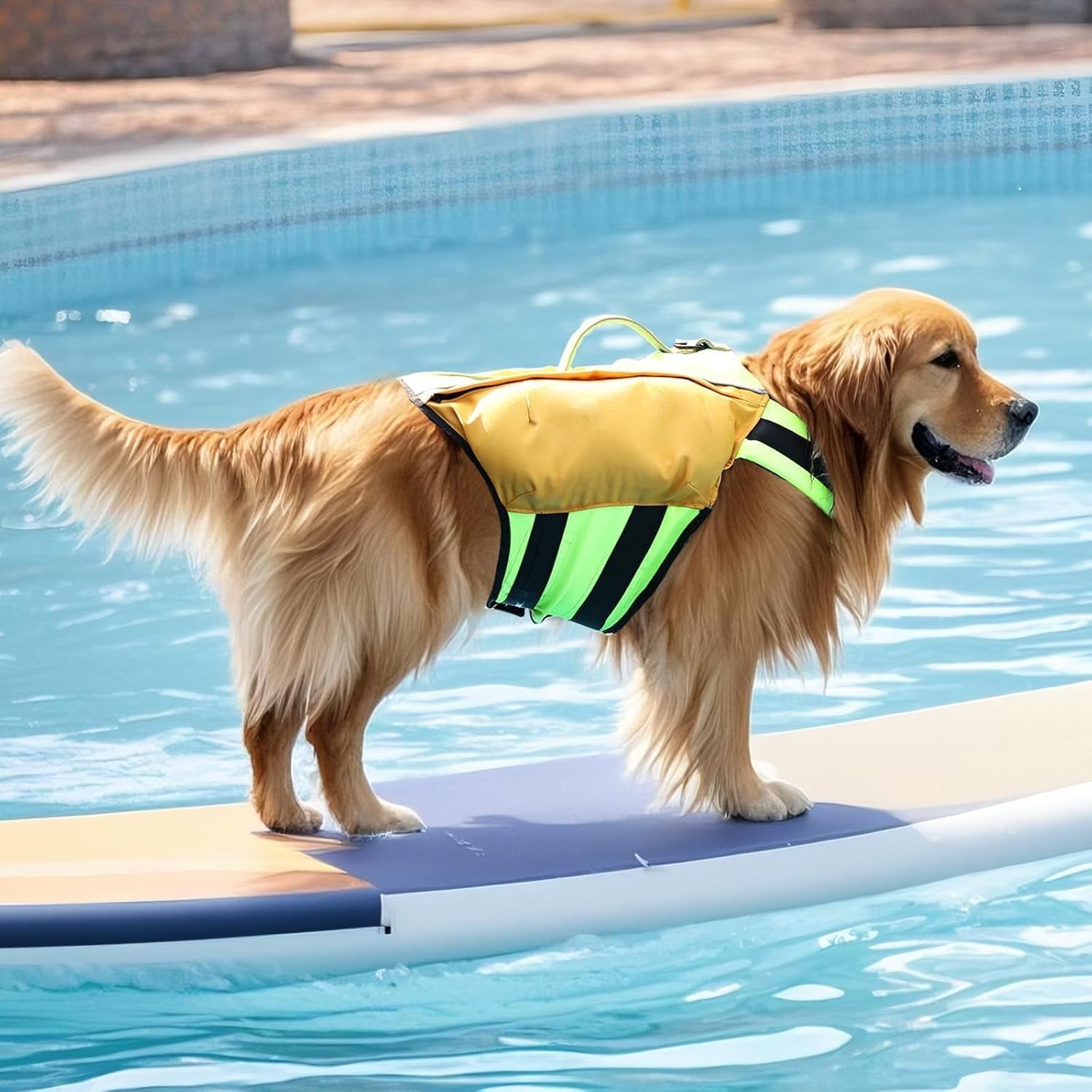 Dog Life Jacket, Safe Swimming Vest for Small & Medium Dogs, Adjustable & Lightweight for Beach, Pool and Boating — a Practical Summer Gift for Doglovers Orange, Size B