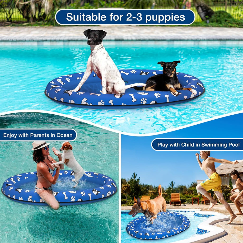 Dog Float Raft - Inflatable Dog Swimming Float for Summer Dogs Water Floats