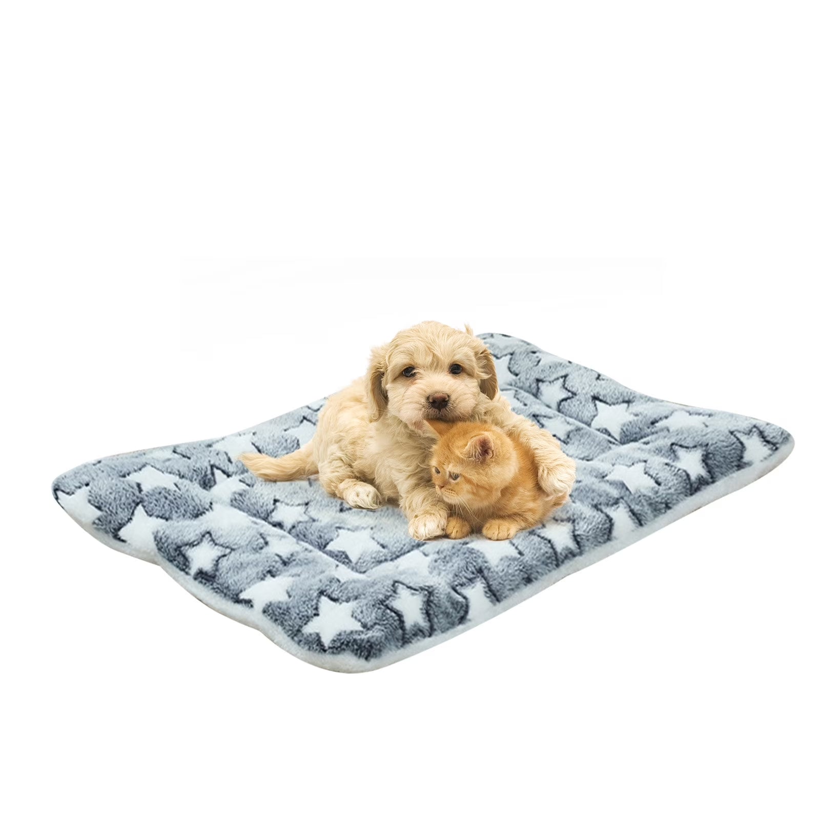 1 Pc Thickened Non Slip Dog Crate Mat, Kennel Pad Replaceable Pet Bed Pad, Warm Pet Pad, Sleeping Mat for Small, Medium, Large Dog, Machine Washable (White)