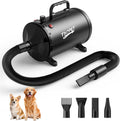 Dog Dryer High Velocity Dog Hair Dryer 5.2HP/3800W, Stepless Adjustable Speed Temperature Dogs Grooming Blow Dryer, Pet Dryer with 4 Nozzles,Blow Dryer for Dogs, White