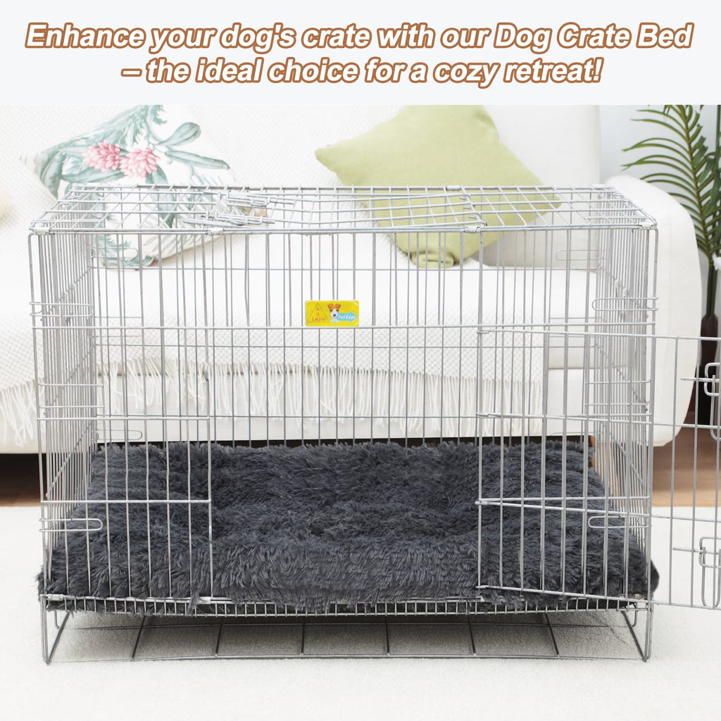 42"X28" Plush Dog Crate Beds for Large Dogs，Washable Pet Kennel Pillow Soft Dog Pad