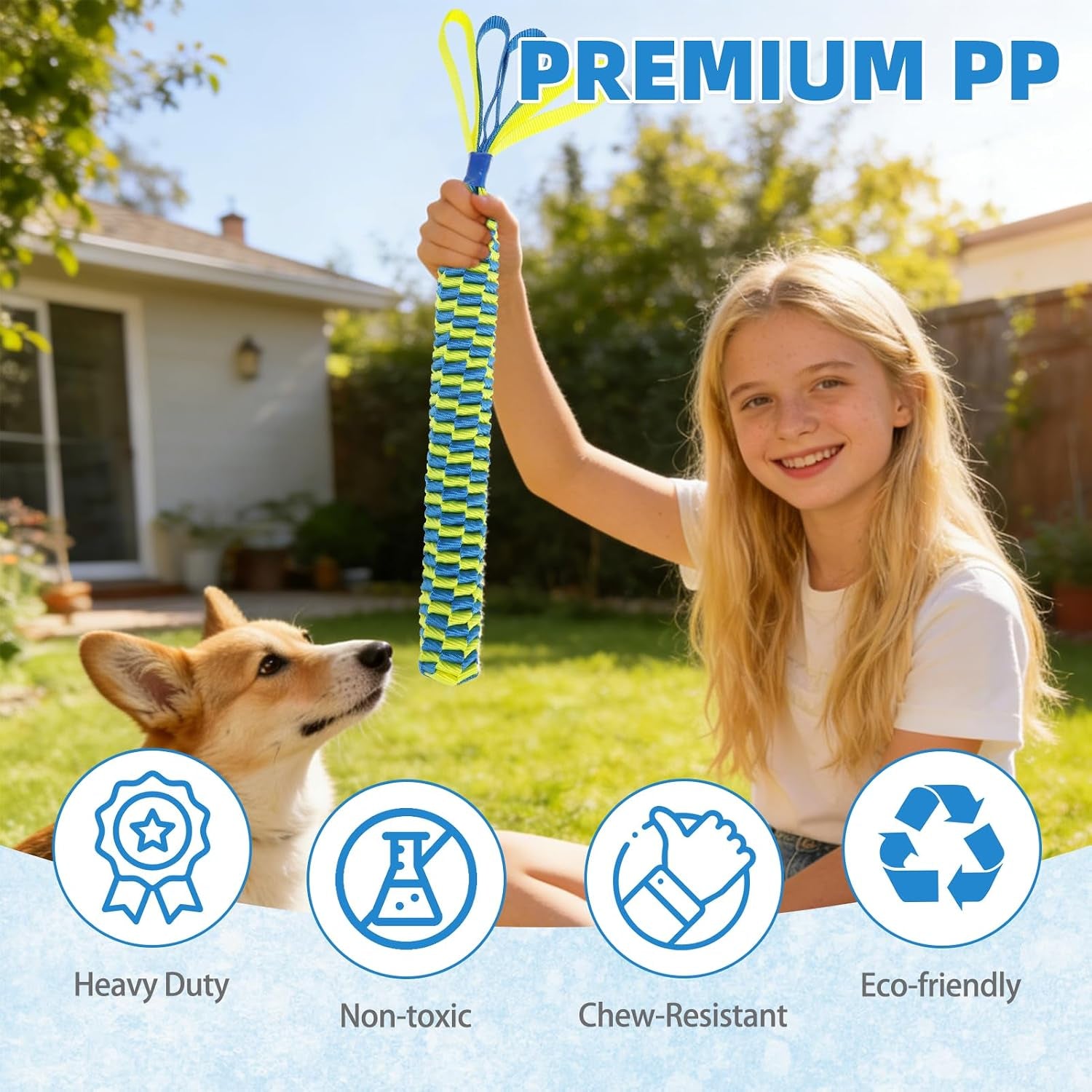 Snuffle Ball for Dogs, Interactive Dog Puzzle Toy for Smart Dogs Treat Dispensing, Durable Tug of War Dog Chew Toys for Small Medium Large Dogs, Multi-Functional Floating Pool Pet Toys Indoor Outdoor