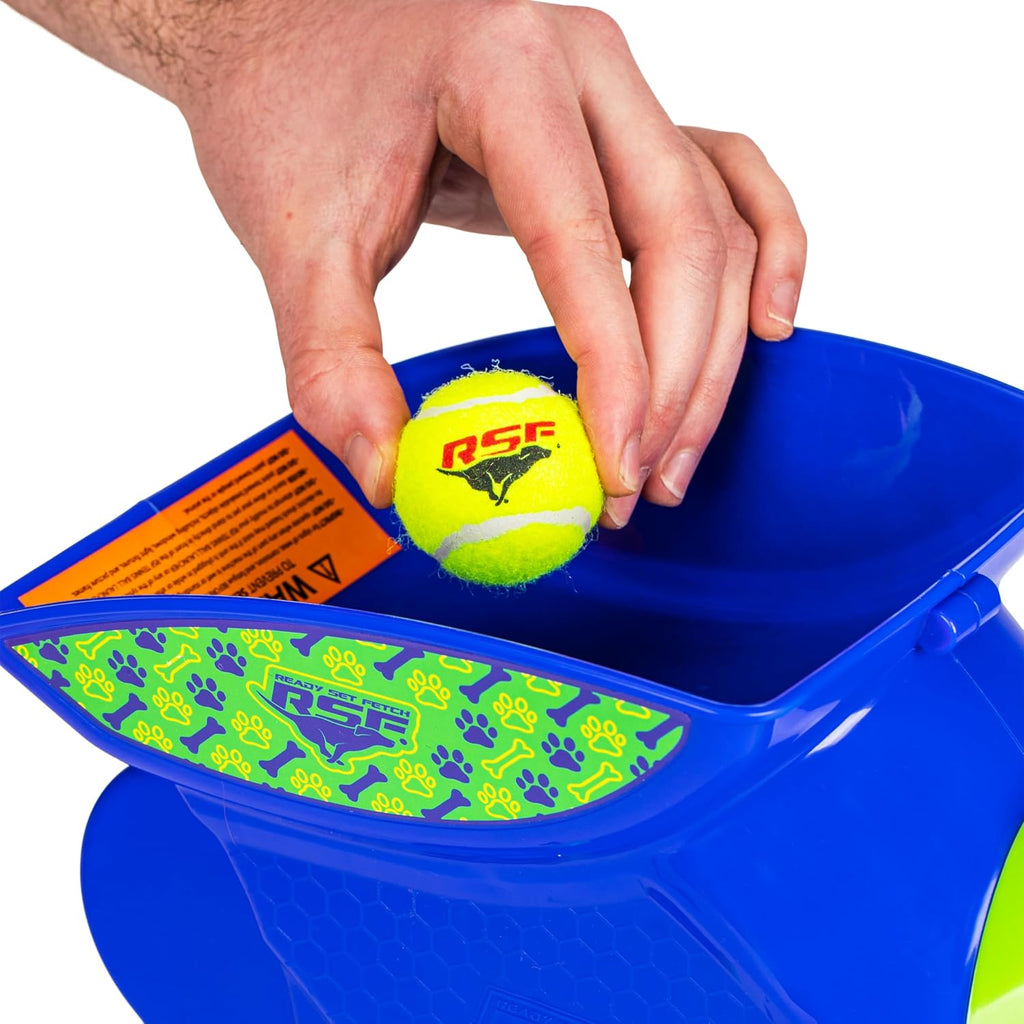 Franklin Pet Supply Co. Ready Set Fetch Mini Automatic Tennis Ball Launcher Dog Toy - Electronic Mini Tennis Ball Thrower for Fetch + Playtime - Launches up to 40 Feet - Interactive Dog Toy