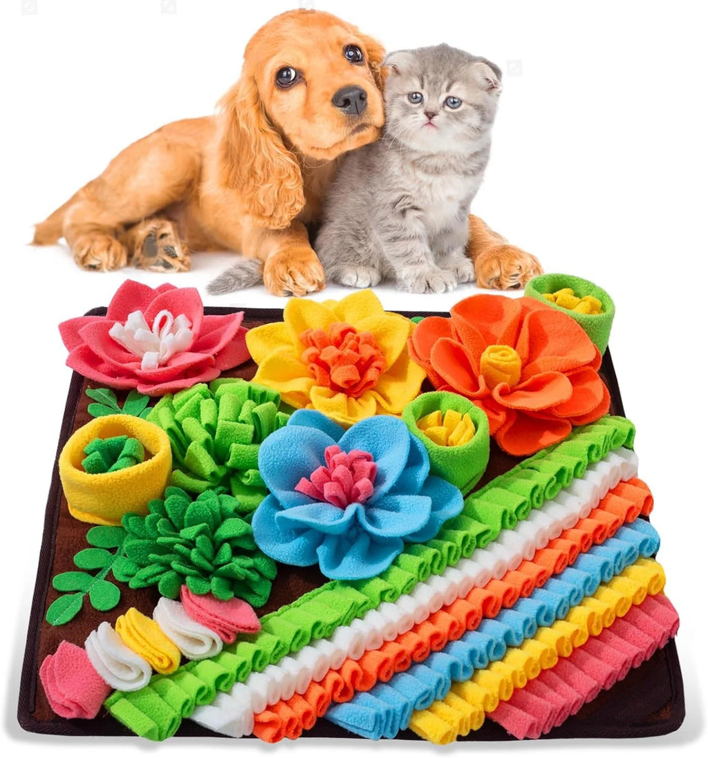 Snuffle Mat for Dogs Slow Feeder Licking Mat for Anxiety Relief Mental Stimulation Foraging Puzzle Toy for Dogs Cats Machine Washable Pet Mat