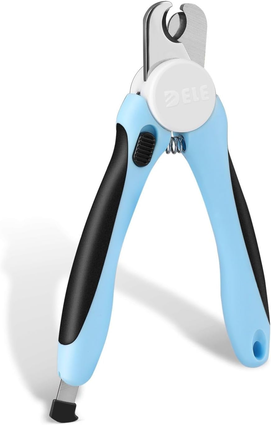 Dog Nail Clippers and Cat Nail Trimmer with Safety Guard, Pink | Pet Nail Clippers with a 3.5 Mm Stainless Steel Blade for Grooming Puppies, Indoor Cats and Small, Medium or Large Dog Breeds