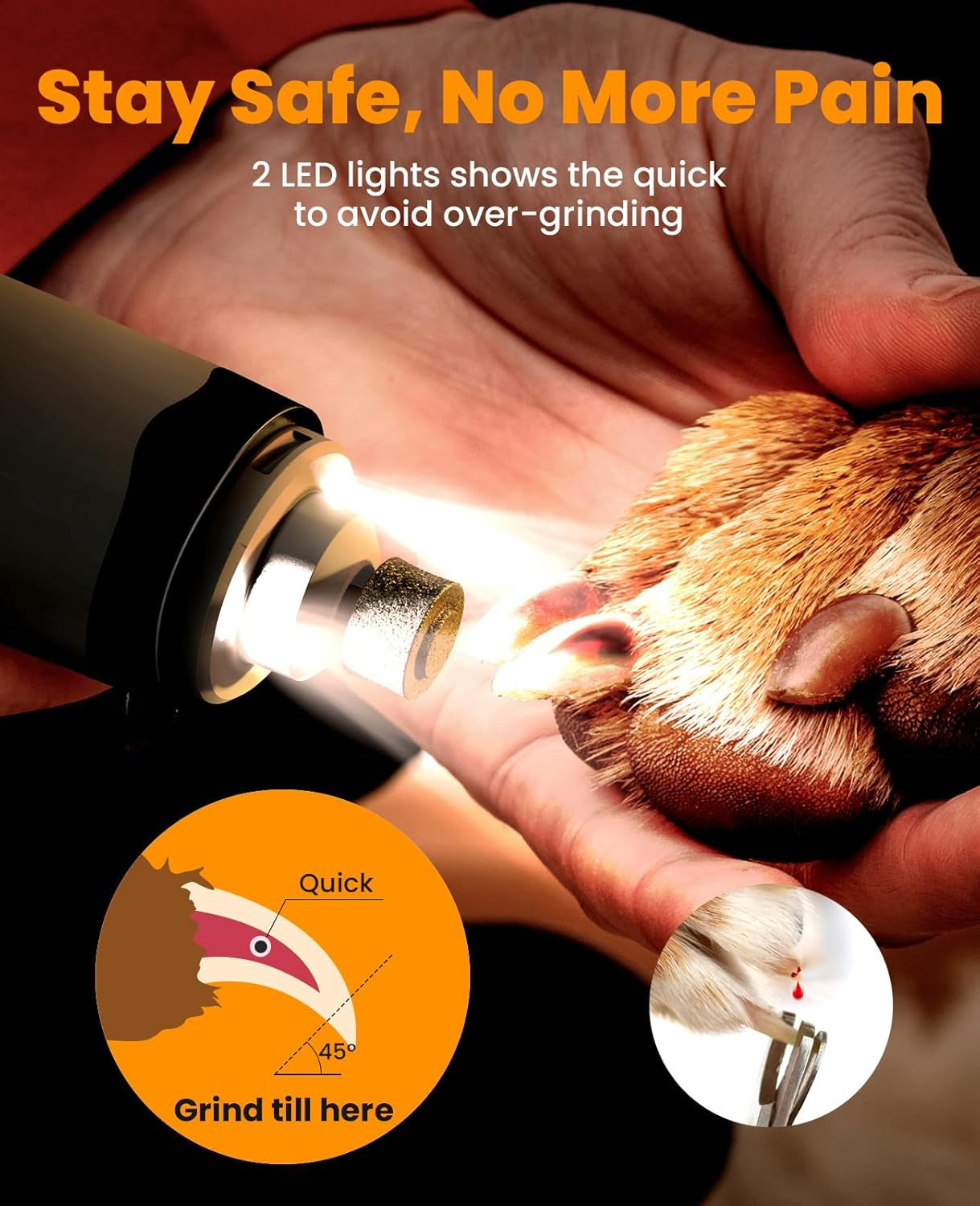 Dog Grooming Vacuum, Dog Nail Grinder and Paw Trimmer Kit