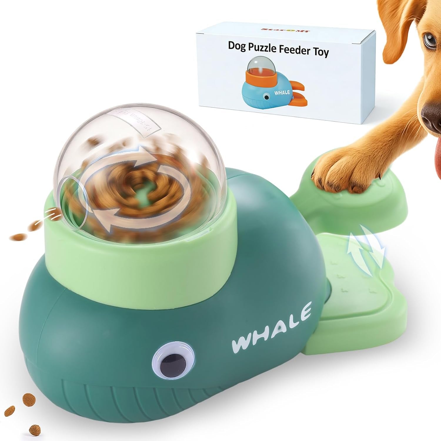 Interactive Dog Toys & Cat Toys for Indoor Cats, Dog Puzzle Toy Slow Feeder Bowl, Puppy Enrichment Toys, Interactive Cat Toys, Dog Feeder Puzzle Toy for Smart Dogs to Keep Them Busy with Silicone Mat