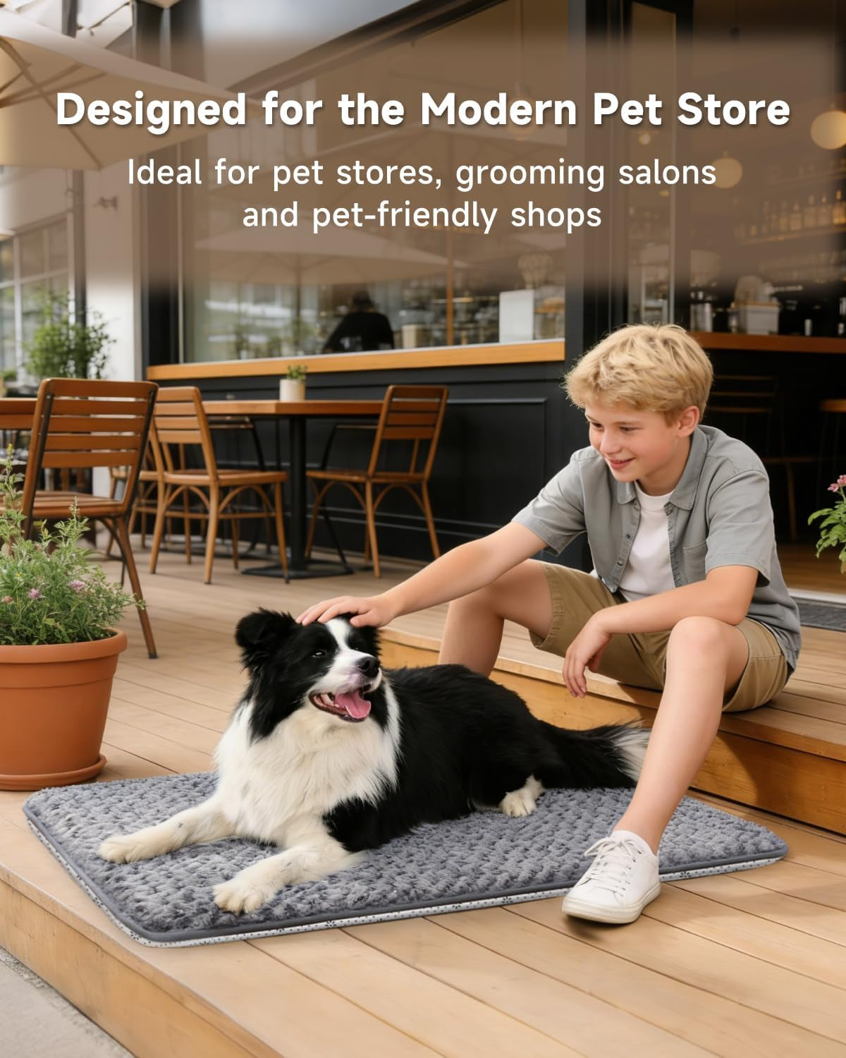 XL Dog Bed for Crate Pad, High Resilience Foam Mat Bed, 41X27, Dark Grey | Kennel Mat Pet Bed for Large Dogs, Supportive, Non-Slip Bottom, Lightweight & Portable, Washable, Suit for Travel, Trunk