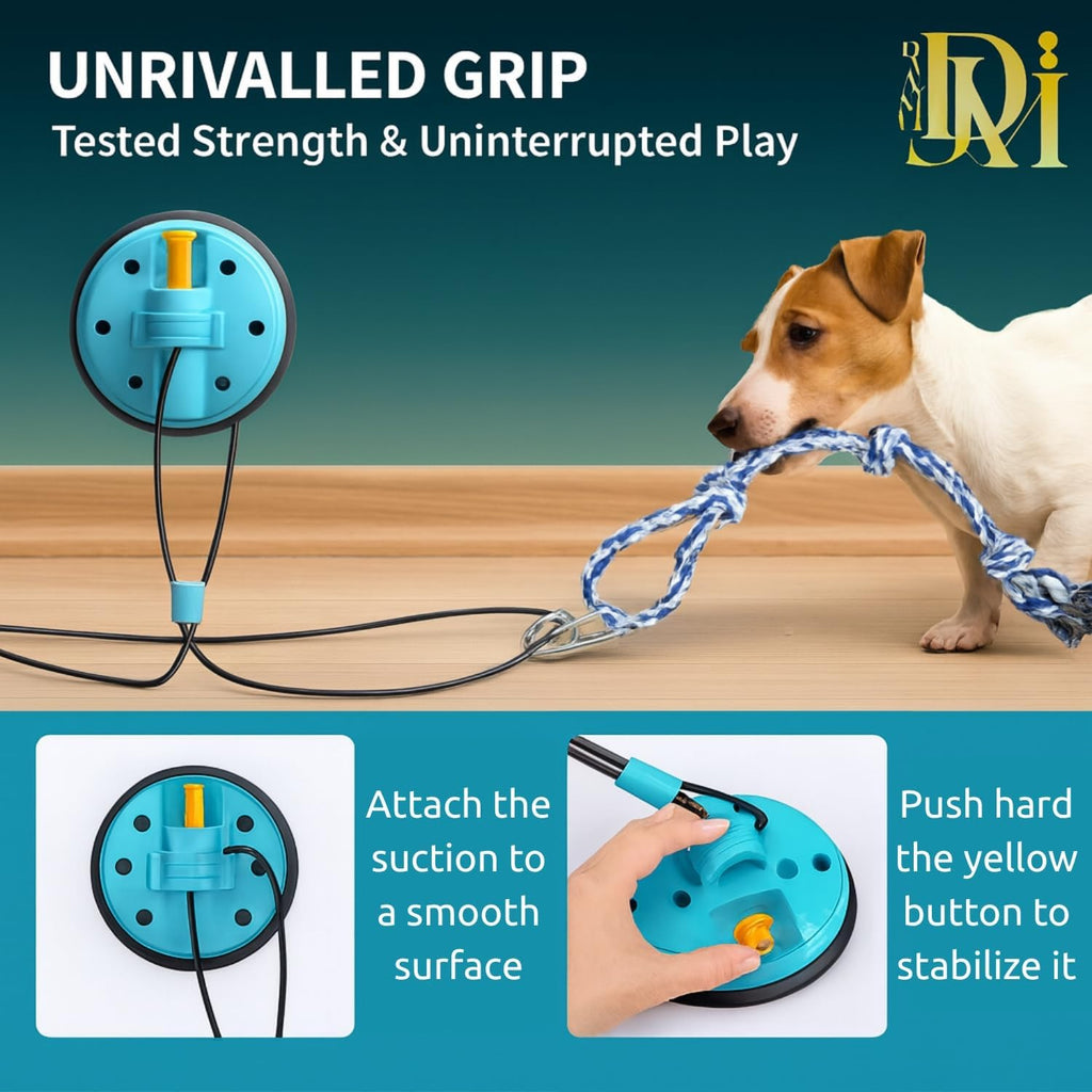 Dog Rope Toy with Suction - Perfect Dog Toys for Aggressive Chewers - Nearly Indestructible & Stimulating - Suitable for Large & Small Dogs & Puppies