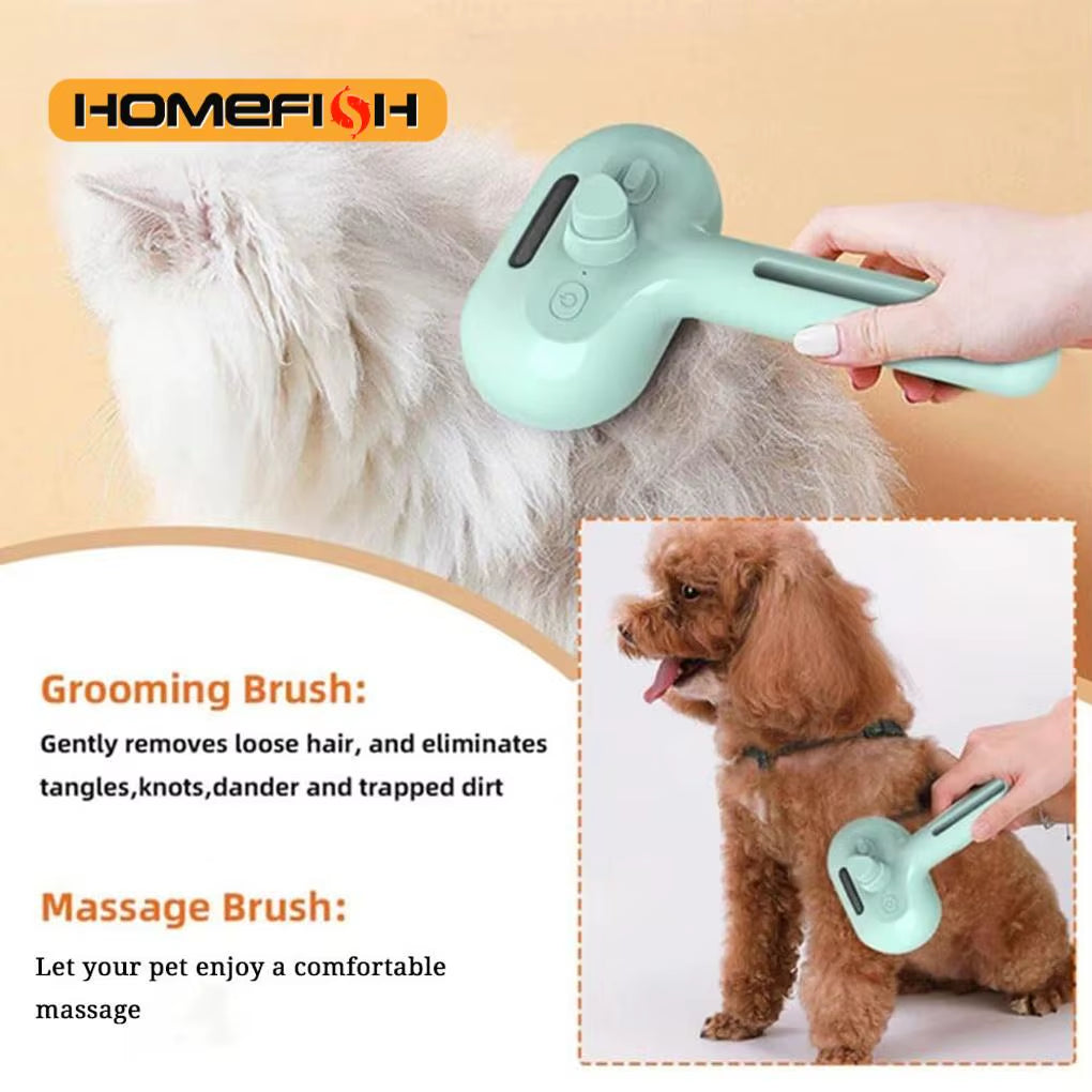 Steam Spray Dog Grooming Brush Unique Steam Brush for Dogs Luxury Grooming Brush Dog Steam Brush