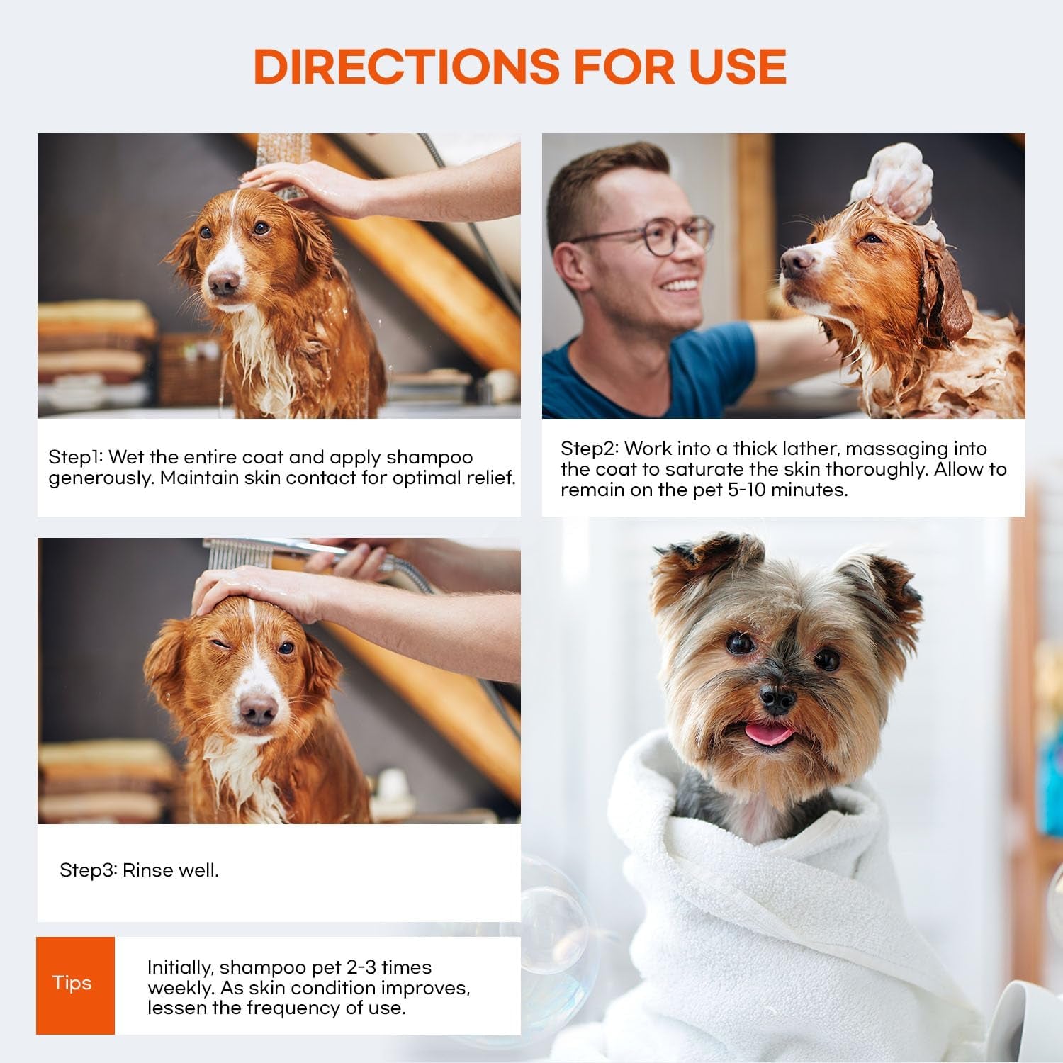 Medicated Dog Shampoo for Allergies and Itching: Antifungal Dog Shampoo, Yeast Infection and Bacterial Treatment for Dogs - Helps Hot Spots, Deodorizing and anti Itch - Healthy Skin & Coat 16 OZ