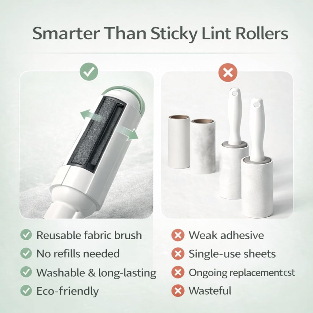 Pet Hair Remover Roller- Pet Hair Removal Tool with Strong Grip for Effortless Cleaning- Pet Hair Roller Lifts Fur from Clothes, Furniture & Car- Keep Your Home Fur-Free with Easy Cat Hair Lint Roller