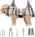 Dog Grooming Hammock for Small Dogs Cat- Dog Sling for Nail Trimming/Clipping- Dog Hanging Harness Holder with Thick Fabric Neck Support & Strap Restraint Claw Care, Pink XS