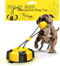 Interactive Tug of War Dog Toys Enrichment Stimulating Suction Cup | for Aggressive Chewers Medium & Large Dogs to Keep Them Busy, Vacuum Suction Base, Rubber Teething Rope Toy, Indoor & Outdoor