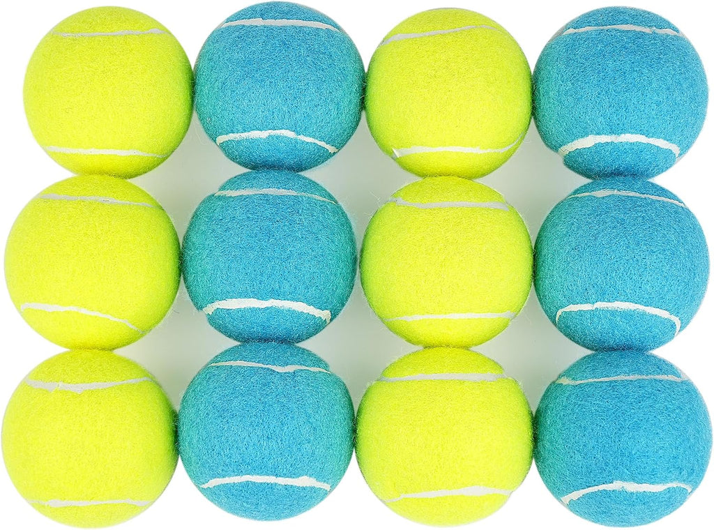 Prime Pets Squeaky Dog Tennis Balls 12 Pack, 2.5” Durable High-Bounce Tennis Balls for Dogs, Dog Ball for Fetch & Training, Outdoor Interactive Dog Toy Ball for Small and Medium Dogs