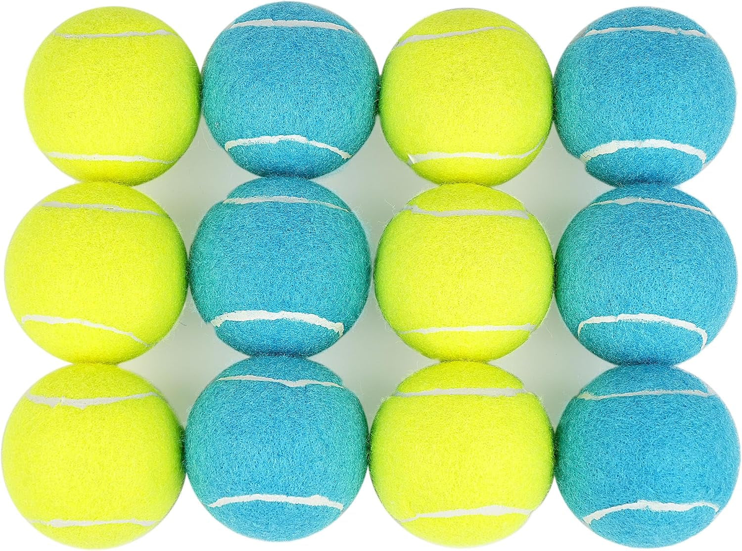 Prime Pets Squeaky Dog Tennis Balls 12 Pack, 2.5” Durable High-Bounce Tennis Balls for Dogs, Dog Ball for Fetch & Training, Outdoor Interactive Dog Toy Ball for Small and Medium Dogs