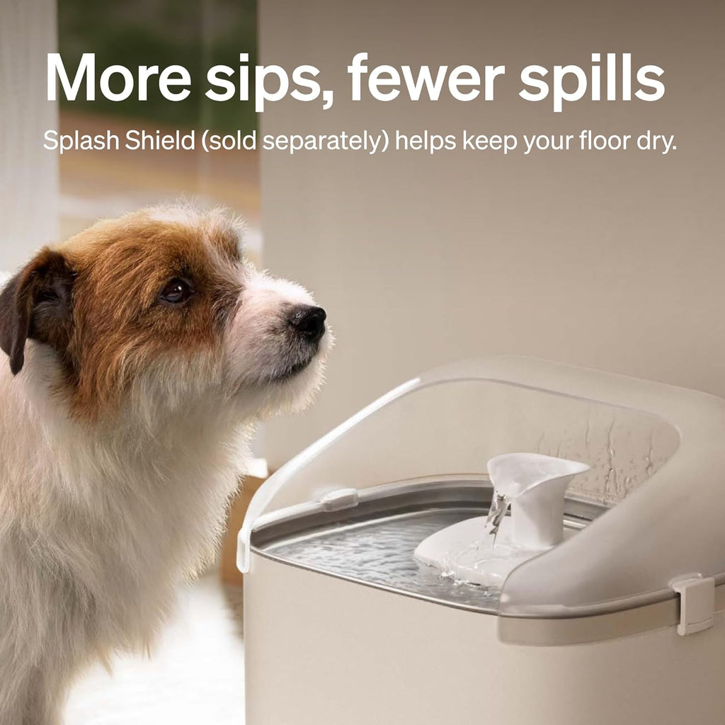 PETLIBRO Quiet Dog Water Fountain Stainless Steel Tray, Smart Pet Water Fountain for Dogs inside with App Monitoring, 3L Dog Fountain Water Bowl, Automatic Water Dispenser for Dogs, Cat Water Fountain