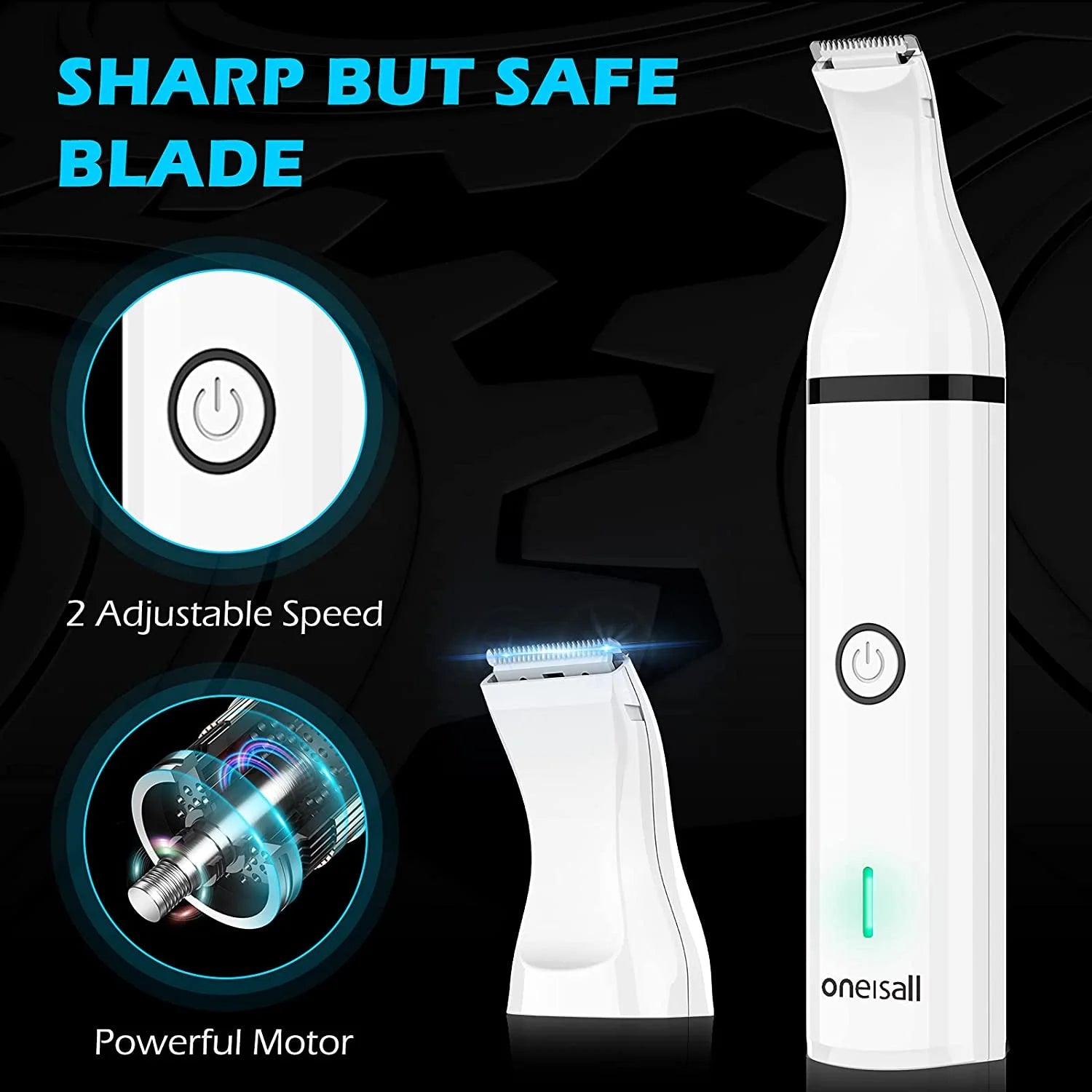Dog Clippers and Dog Paw Trimmer Kit 2 in 1 Low Noise Cordless Dog Clippers for Grooming Pet Hair Trimmers for Small and Large Dogs Cats Animals