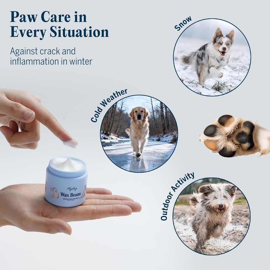Lick-Safe Dog Paw Cream – Non-Greasy Paw Pad and Nose Balm for Dogs, Fast-Absorbing Avocado Plant Formula, Winter Paw Balm for Outdoor Dry Cracked Pads & Snout (50Ml)