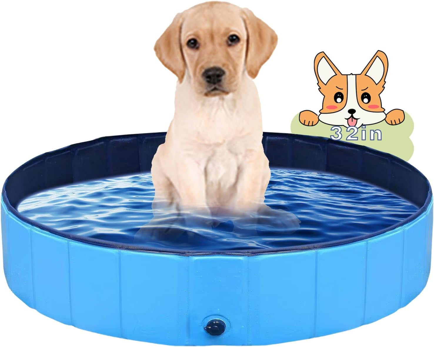 Dog Pool Foldable Dog Pool Pet Pool Swimming Pool Portable Suitable for Indoor and Outdoor Use (40X12In)